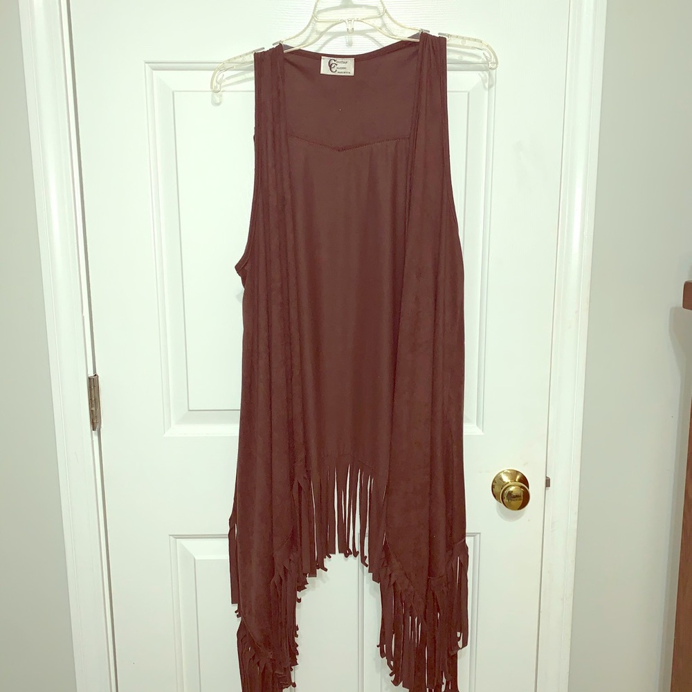 Fringed Brown cardigan